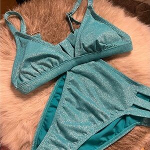Target Teal Glitter Bikini
